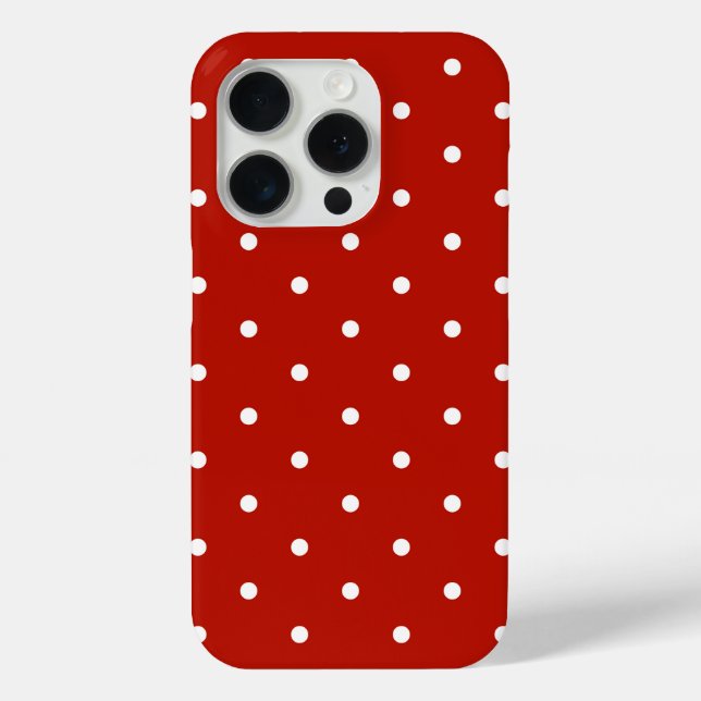 Red polka dot Case-Mate iPhone case (Back)