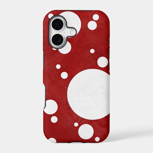 Red Polka Dot iPhone Case (Back)