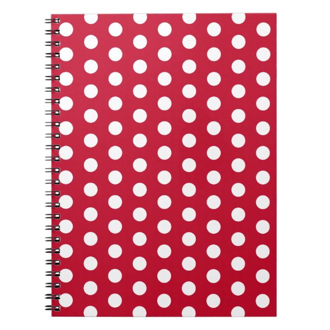 Red Polka Dot Kitchen Recipe Notebook Gift (Front)
