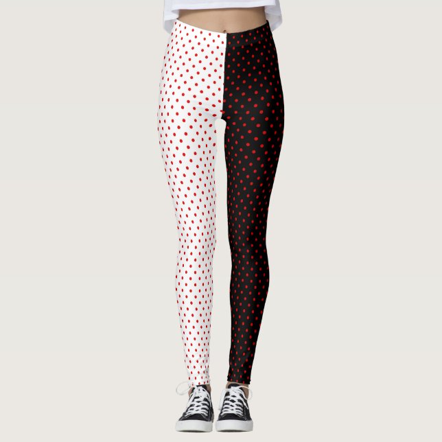 Red Polka Dot Leggings (Front)