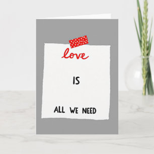 Red Polka Dot Love Note Card
