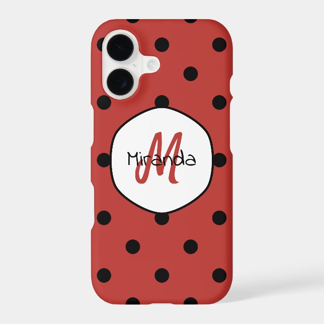 Red Polka Dot Monogram (Back)
