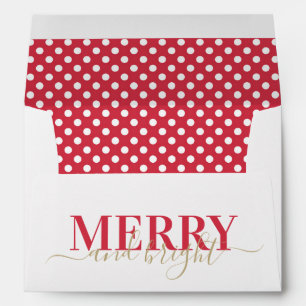 Red polka dot pattern Christmas Envelope