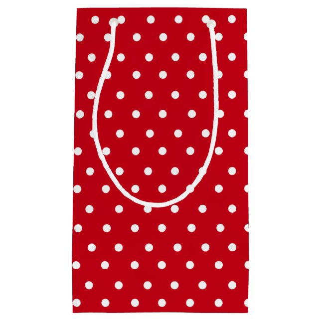Red Polka Dot Small Gift Bag (Front)
