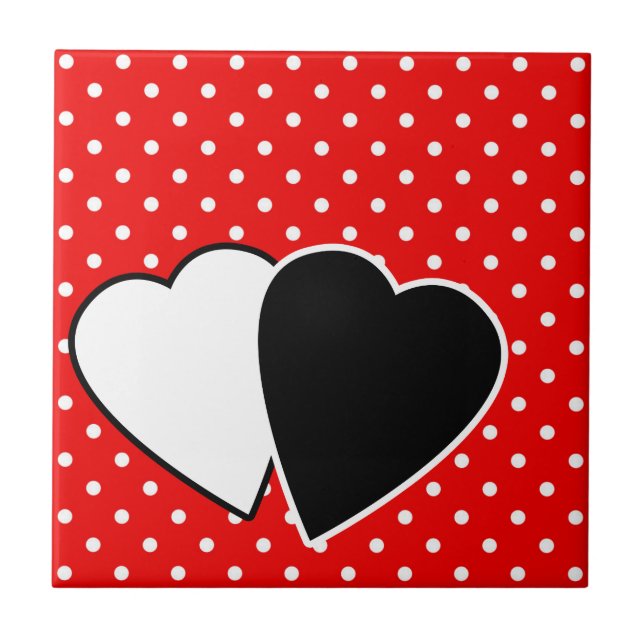 Red polka dot tile (Front)