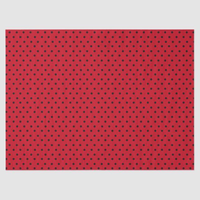 Red Polka Dot Tissue Paper (Front)