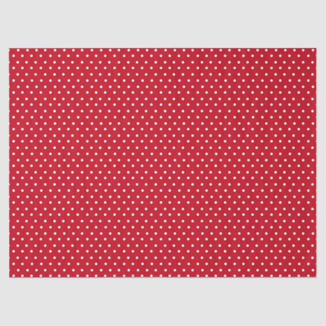 Red Polka Dot Tissue Paper (Front)