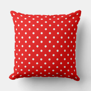 Red polka dots cushion