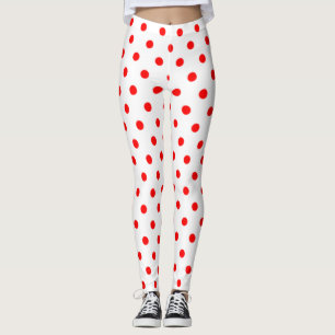 Red Polka Dots Leggings