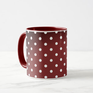 Red polka dots mug