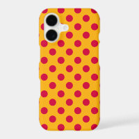 Red polka dots on yellow