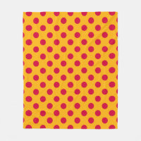 Red polka dots on yellow