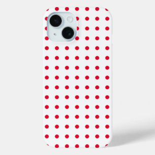 red polka dots pattern iPhone 15 case