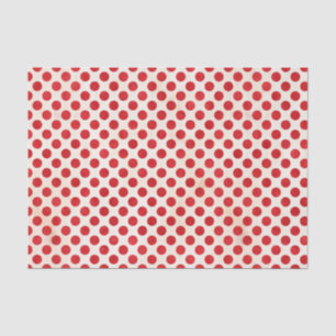Red Polka Dots Pattern Tissue Paper