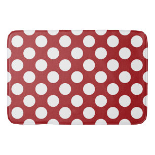Red Polka Dots, Polka Dot Pattern, Dots, Dotted Bath Mat