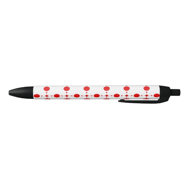 Red Polka Dots, Polka Dot Pattern, Dots, Dotted Black Ink Pen (Bottom)
