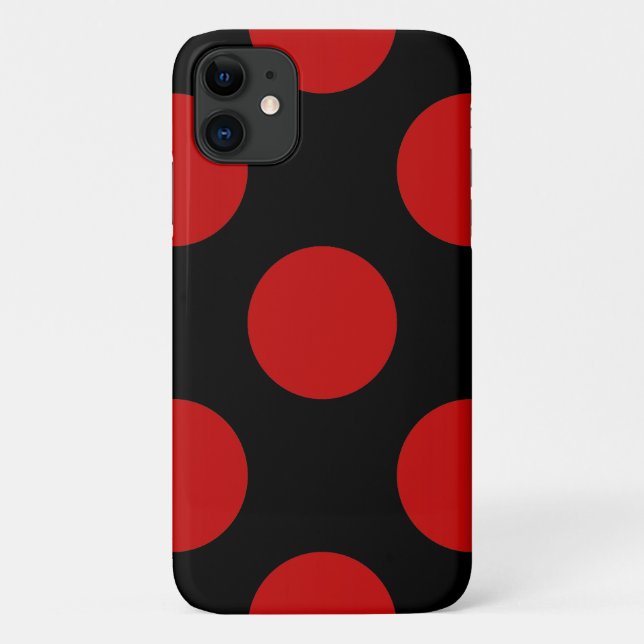 Red Polka Dots, Polka Dot Pattern, Dots, Dotted Case-Mate iPhone Case (Back)