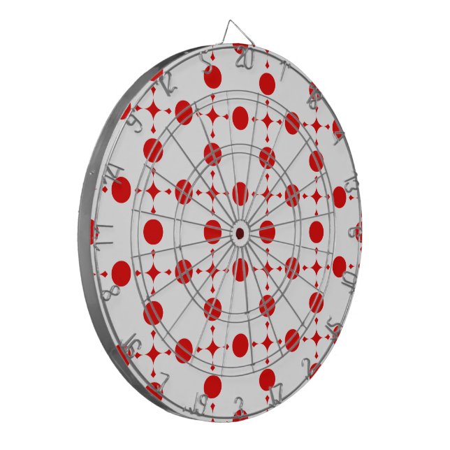 Red Polka Dots, Polka Dot Pattern, Dots, Dotted Dartboard (Front Left)