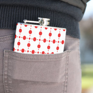 Red Polka Dots, Polka Dot Pattern, Dots, Dotted Hip Flask