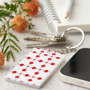 Red Polka Dots, Polka Dot Pattern, Dots, Dotted Key Ring