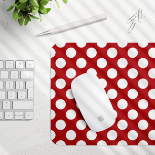 Red Polka Dots, Polka Dot Pattern, Dots, Dotted Mouse Pad