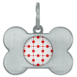 Red Polka Dots, Polka Dot Pattern, Dots, Dotted Pet ID Tag