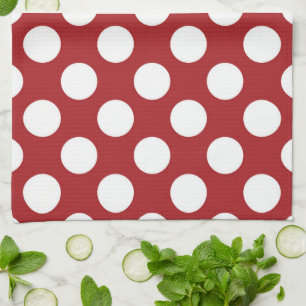 Red Polka Dots, Polka Dot Pattern, Dots, Dotted Tea Towel
