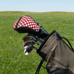 Red Polka Dots, Polka Dot Pattern, Your Name Golf Head Cover