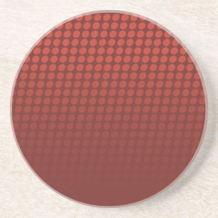 Red Polka Dots Sandstone Coaster