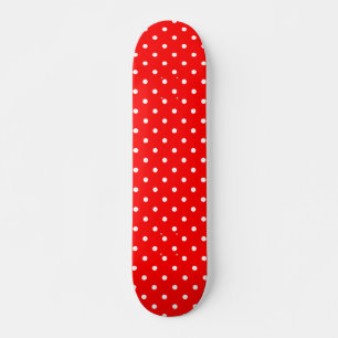 Red Polka Dots Skateboard Deck