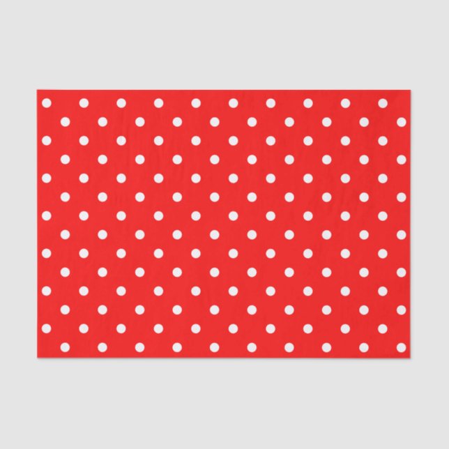 Red Polka Dots Tissue Paper (Front)