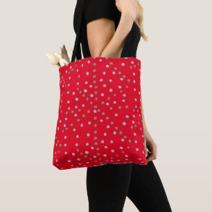 Red Polka Dots  Tote Bag