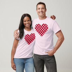 Red + Polka White Dots T-Shirt