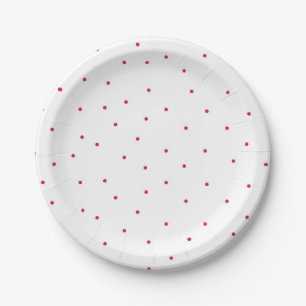 Red Polkadot Disposable Party Paper Plate