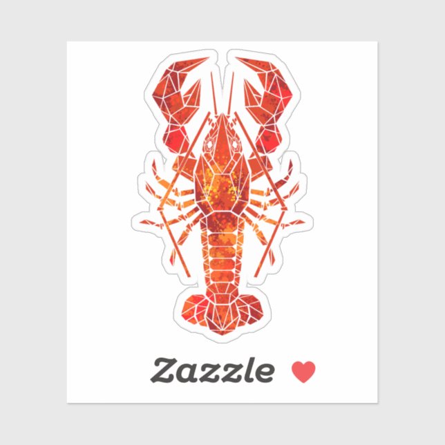 Red polygonal lobster (Sheet)