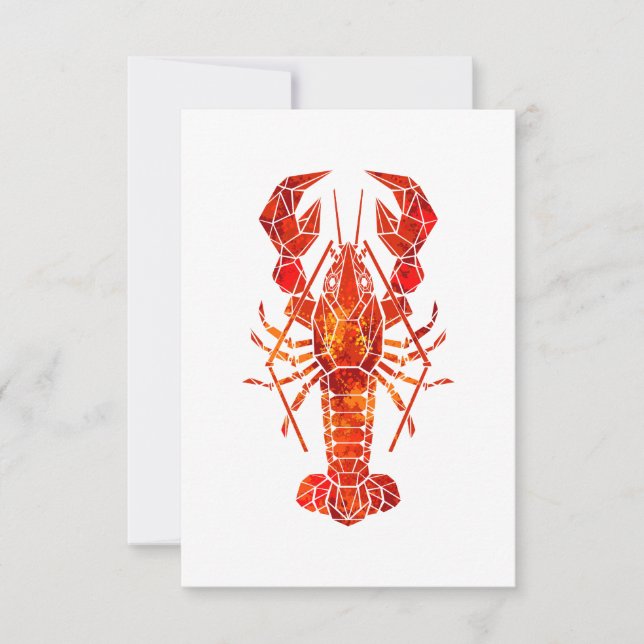 Red polygonal lobster announcement (Front)