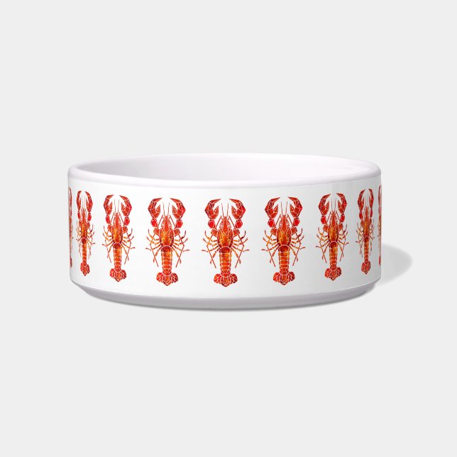 Red polygonal lobster bowl (Front)