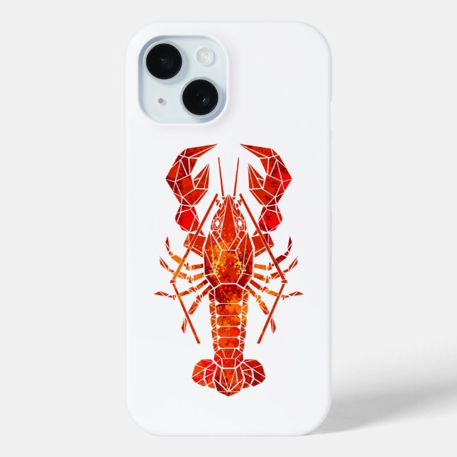 Red polygonal lobster Case-Mate iPhone case (Back)