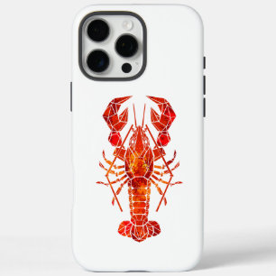 Red polygonal lobster iPhone 16 pro max case