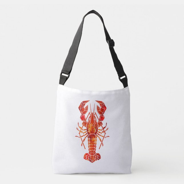 Red polygonal lobster crossbody bag (Front)