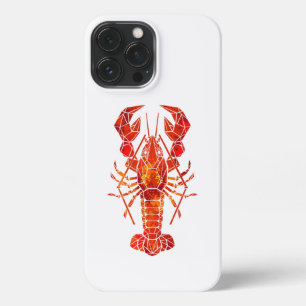 Red polygonal lobster iPhone 13 pro max case