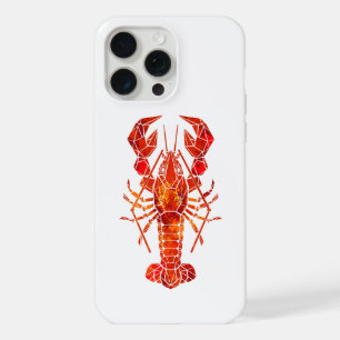 Red polygonal lobster iPhone 15 pro max case