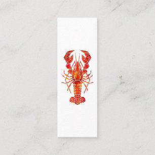 Red polygonal lobster mini business card