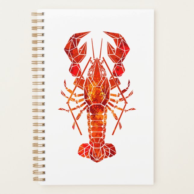 Red polygonal lobster planner (Front)