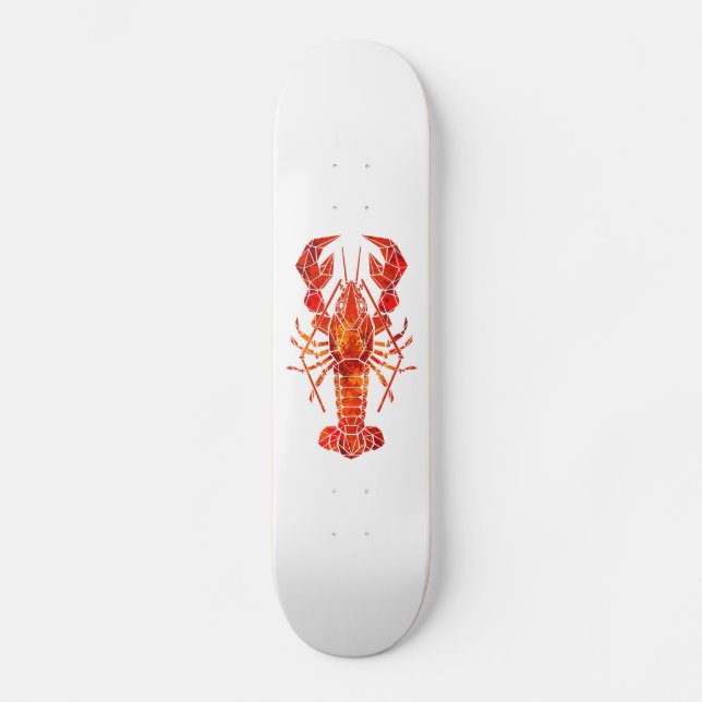 Red polygonal lobster skateboard (Front)