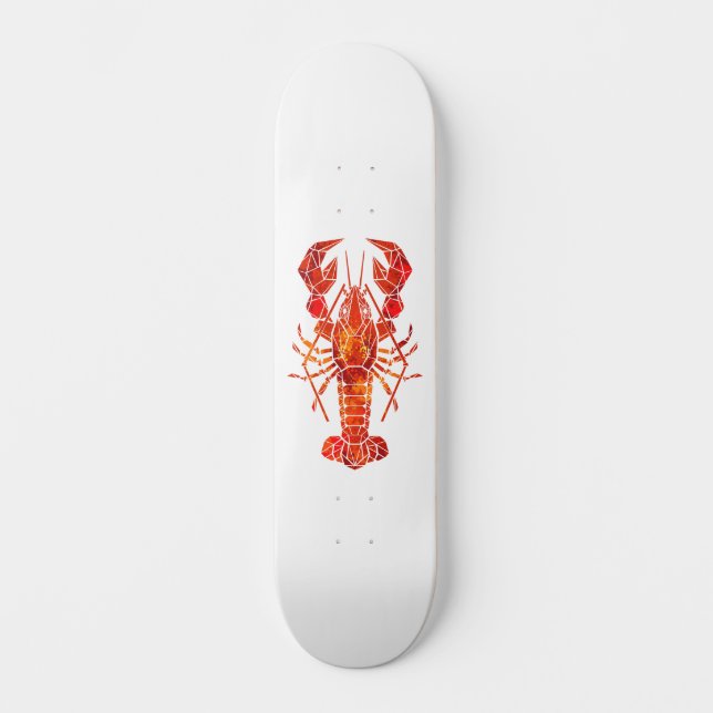 Red polygonal lobster skateboard (Front)