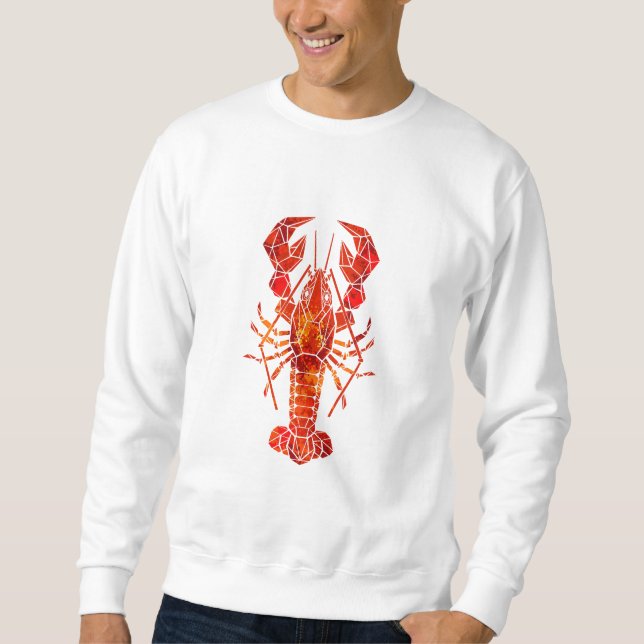 Red polygonal lobster sweatshirt (Front)