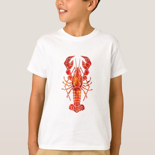 Red polygonal lobster T-Shirt (Front)