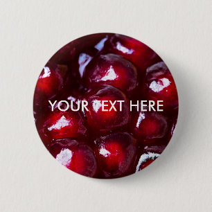 Red Pomegranate Seeds 6 Cm Round Badge