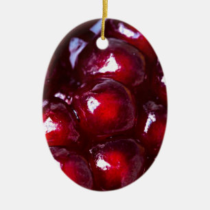 Red Pomegranate Seeds Ceramic Tree Decoration